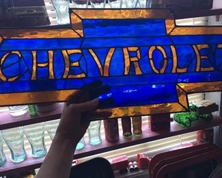Beautiful Chevrolet Stained Glass
   (24” Wide)