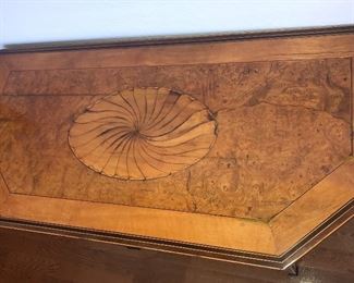 American  PAIR game tables with fruitwood banding and beautiful inlay.  Rare to find the pair   Circa 1780 