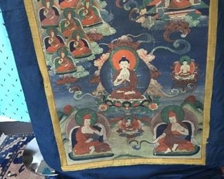 19th century Large Thangka