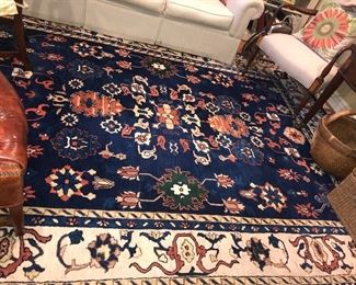 Antique wool hand made rug.