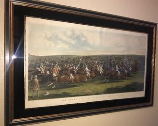 Many antique high quality Hunt scene engarvings and aquatint pieces 