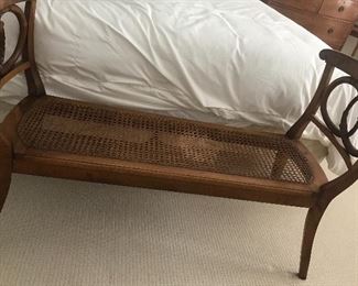 Great looking antique cane bench!