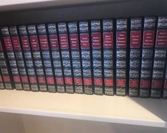 Leather bound 20 volume set of books