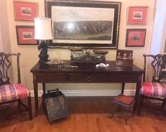 Library table and accessories