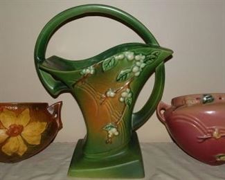 Roseville Pottery "Clematis", "Snowberry"