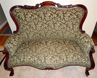 Walnut Love Seat/ Settee