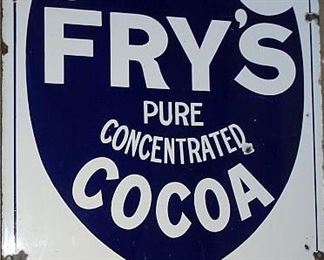 Porcelain "Fry's Cocoa" Sign