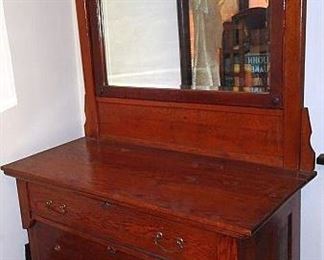 Oak Dresser With Mirror