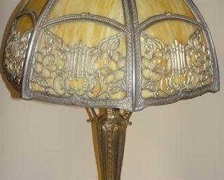 Slag Glass Parlor Lamp