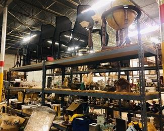 Antique collectibles, globe, gun clips for ammunition