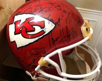 Kansas City Chiefs team signed helmet
