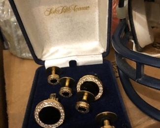 Gold and diamond cufflinks from  Saks fifth Avenue
