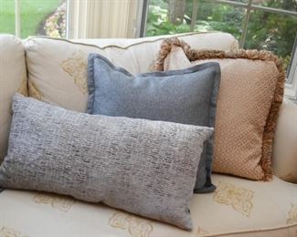 Throw Pillows  (The blue/gray pillows are SOLD)