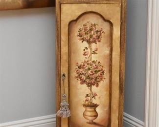 Painted Storage Cabinet with Topiary 