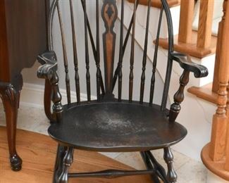 Vintage Rocking Chair with Spindle Back