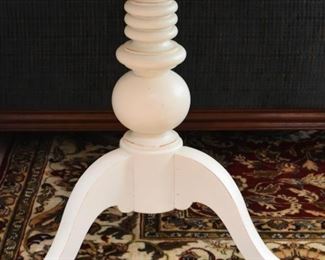 Cottage Chic White Round Accent Table