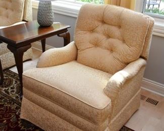 Pair of Tufted Recliner Armchairs