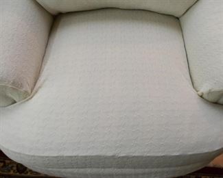 Off-White Upholstered Armchair