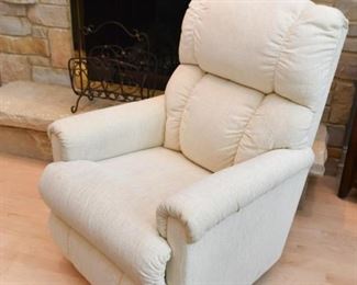 Comfy Off-White Recliner