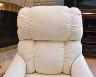 Comfy Off-White Recliner