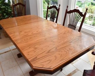 Kitchen Table with 6 Chairs (2 Tone Wood)