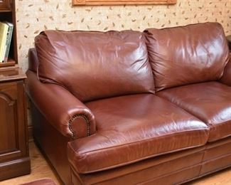 Leather Sleeper Sofa / Loveseat by Hancock & Moore