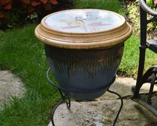 Garden Planters (This has been made into a side table with a decorative, painted top)
