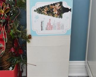 Christmas Decor - Martha Stewart Poinsetta Tree