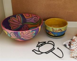 Ceramic Bowls, Teapot Wall Hook