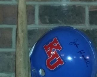 Signed KU Football Helmet