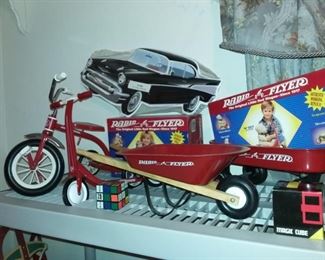 Radio Flyer mini toy Tricycle, Wheelbarrow, Wagon, Scooter great for your bears & dolls