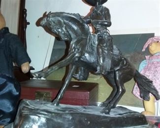 Bronze Frederic Remington "Cowboy" Statue
