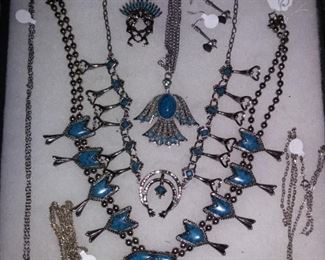 Variety of Native American Jewelry including Turquoise & Silver