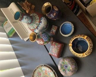 Many very early cloisonne and 18th and 19th century asian items