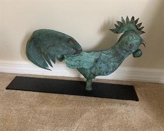 Antique French Copper  Weathervane Rooster