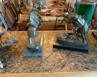 Franklin Mint Fredrick Remington statues