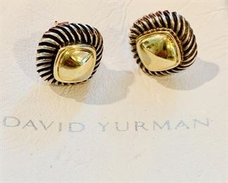 David Yurman pierced earrings.