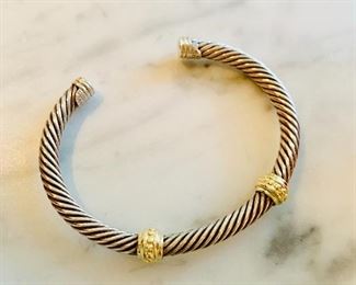 David Yurman twisted rope cuff bracelet