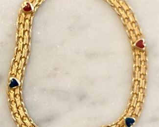 14K gold bracelet with stones