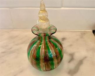 Venetian glass perfume bottle.