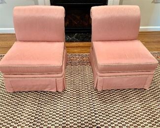 Pair of Henredon slipper chairs