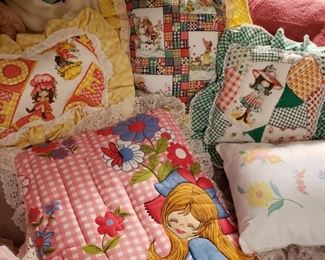 vintage pillows for little girl's room