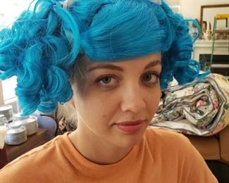 Smurf wigs, brand new