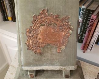 antique photo album with stand