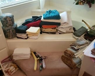 the master bath is packed!! SO MANY THINGS!