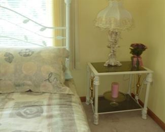 matching iron lamp table