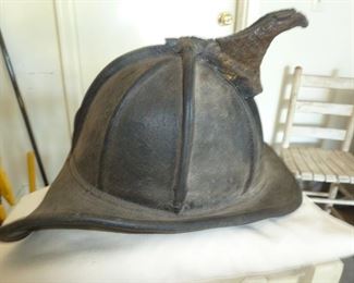 antique fire mans helmet 