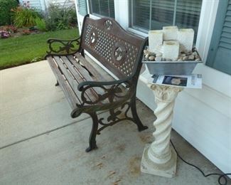 iron porch bench
