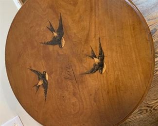Antique Marquetry/Inlaid Wood Table