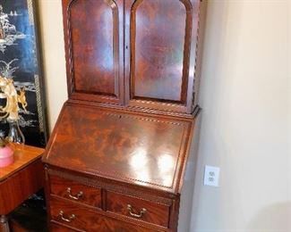 Antique Flame Grain Secretary